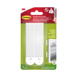 Lot de 4 Languette adhésive 4têtes Xl COMMAND blanc