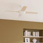 Ventilateur de plafond avec éclairage led, Aveiro, INSPIRE, blanc et bois