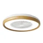 Ventilateur de plafond avec éclairage led, Cambil,, INSPIRE, bois et blanc