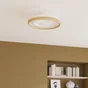 Ventilateur de plafond avec éclairage led, Cambil,, INSPIRE, bois et blanc