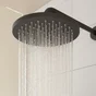Pomme de douche haute ronde, SENSEA Kouta, L.25 x l.25 cm, noir