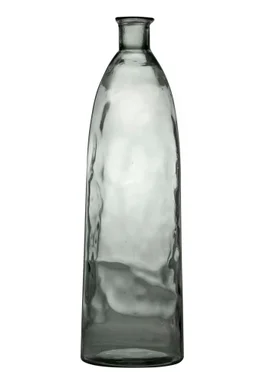 Vase bouteille verre Cocoa, fumé l.26 x H.81 cm