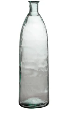 Vase bouteille verre Cocoa, blanc l.26 x H.81 cm