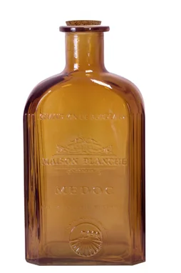 Vase bouteille Médoc, cognac l.20 x H.39 cm
