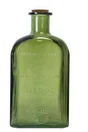 Vase bouteille Médoc, vert l.20 x H.39 cm