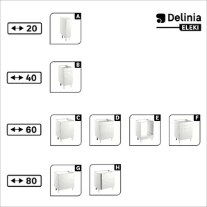 Meuble bas 60cm 1 porte ELEKI blanc
