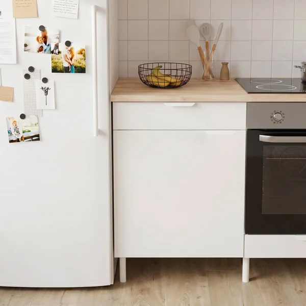 Meuble bas 60cm 1 porte/1 tiroir ELEKI blanc