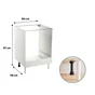Meuble bas 60cm four ELEKI blanc