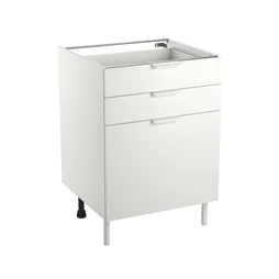 Meuble bas 60cm 3 tiroirs ELEKI blanc