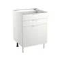 Meuble bas 60cm 3 tiroirs ELEKI blanc