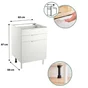Meuble bas 60cm 3 tiroirs ELEKI blanc