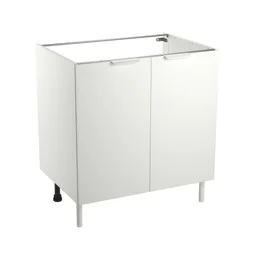 Meuble bas 80cm 2 portes ELEKI blanc