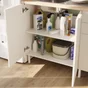 Meuble bas 80cm 2 portes ELEKI blanc
