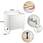 Meuble bas 80cm 2 portes ELEKI blanc