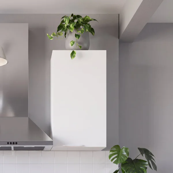 Meuble haut 40cm 1 porte ELEKI blanc