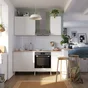 Meuble haut 40cm 1 porte ELEKI blanc