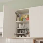 Meuble haut 40cm 1 porte ELEKI blanc