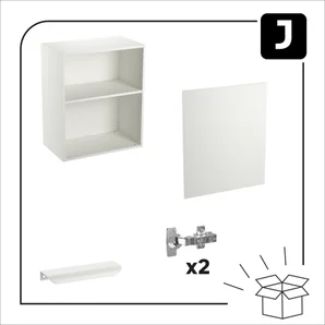 Meuble haut 60cm 1 porte ELEKI blanc