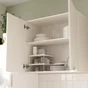 Meuble haut 80cm 2 portes ELEKI blanc