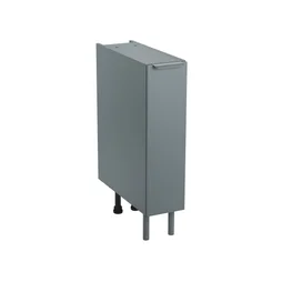 Meuble bas 20cm rangement coulissant ELEKI gris