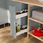 Meuble bas 20cm rangement coulissant ELEKI gris
