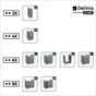Meuble bas 20cm rangement coulissant ELEKI gris