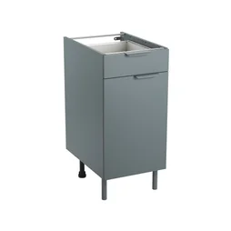 Meuble bas 40cm 1 porte/1 tiroir ELEKI gris