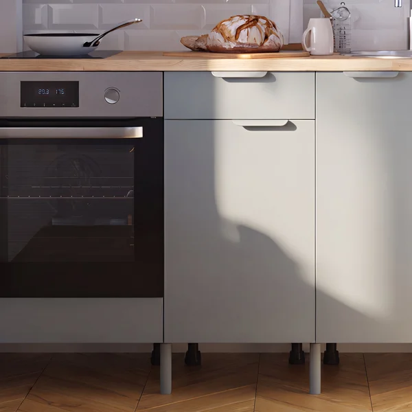 Meuble bas 40cm 1 porte/1 tiroir ELEKI gris