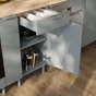 Meuble bas 40cm 1 porte/1 tiroir ELEKI gris