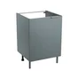Meuble bas 60cm 1 porte ELEKI gris