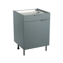 Meuble bas 60cm 1 porte/1 tiroir ELEKI gris