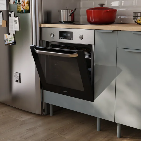 Meuble bas 60cm four ELEKI gris