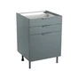 Meuble bas 60cm 3 tiroirs ELEKI gris