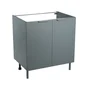 Meuble bas 80cm 2 portes ELEKI gris