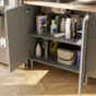 Meuble bas 80cm 2 portes ELEKI gris
