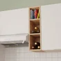 Meuble haut N 20cm  niche 2 tablettes ELEKI bois