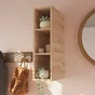 Meuble haut N 20cm  niche 2 tablettes ELEKI bois