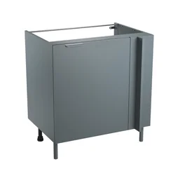 Meuble bas A 80cm angle 1 porte ELEKI gris