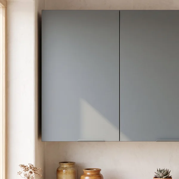 Meuble haut 40cm 1 porte ELEKI gris