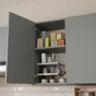 Meuble haut 40cm 1 porte ELEKI gris