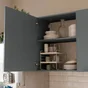 Meuble haut 60cm 1 porte ELEKI gris