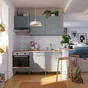 Meuble haut 60cm 1 porte ELEKI gris