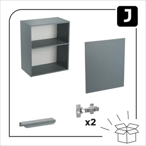 Meuble haut 60cm 1 porte ELEKI gris