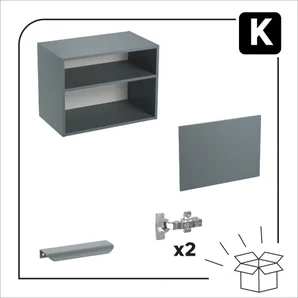 Meuble haut S 60cm 1 porte ELEKI gris