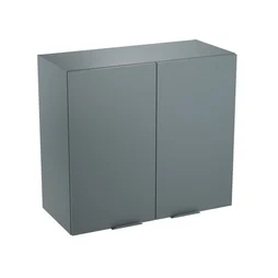 Meuble haut 80cm 2 portes ELEKI gris