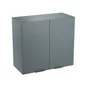 Meuble haut 80cm 2 portes ELEKI gris