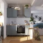 Meuble haut 80cm 2 portes ELEKI gris