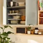 Meuble haut 80cm 2 portes ELEKI gris