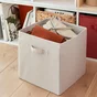 Panier SPACEO Kub beige H.31 x l.31 x P.31 cm