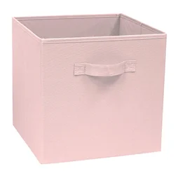 Panier SPACEO Kub rose H.31 x l.31 x P.31 cm
